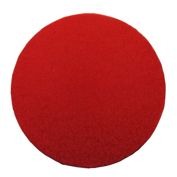 Red Round Drum Cake Board
