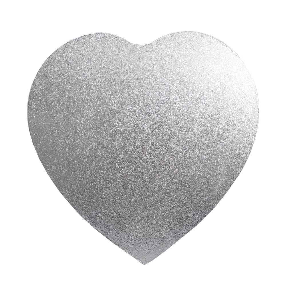 Silver Heart 3mm Cake Board
