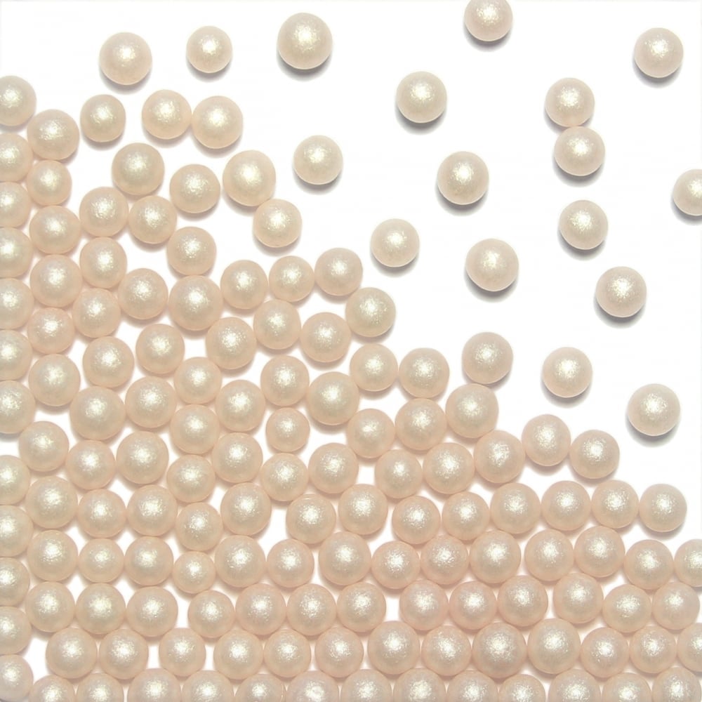 Pearlised Blush - 4mm Sugar Pearls 100g