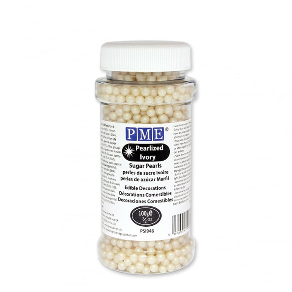 Ivory - 4mm Pearlised Sugar Pearls 100g