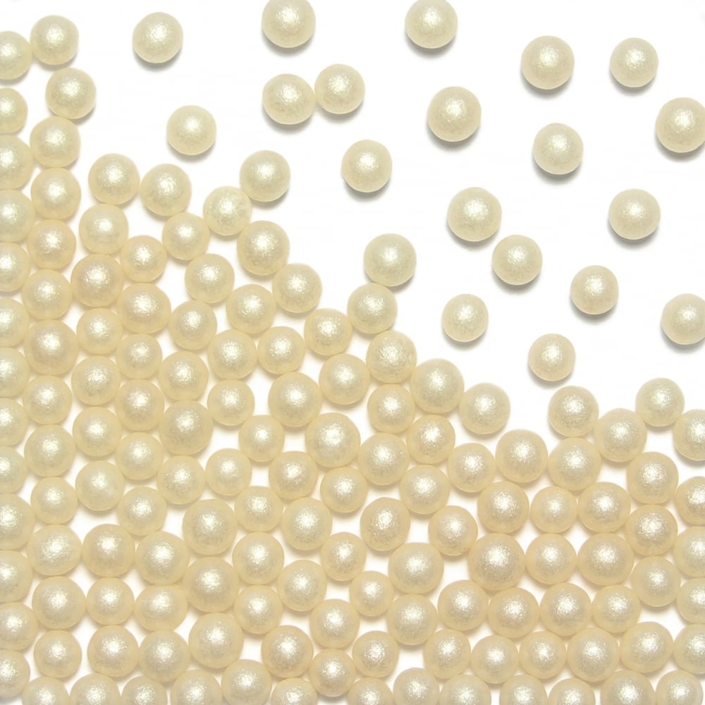 Ivory - 4mm Pearlised Sugar Pearls 100g