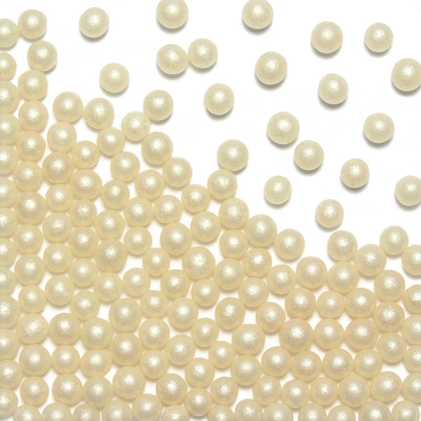 Ivory - 4mm Pearlised Sugar Pearls 100g