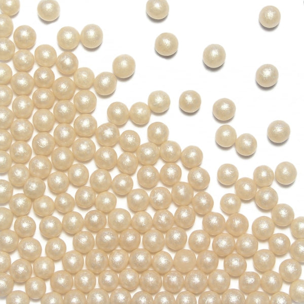 Oyster - 4mm Pearlised Sugar Pearls 100g