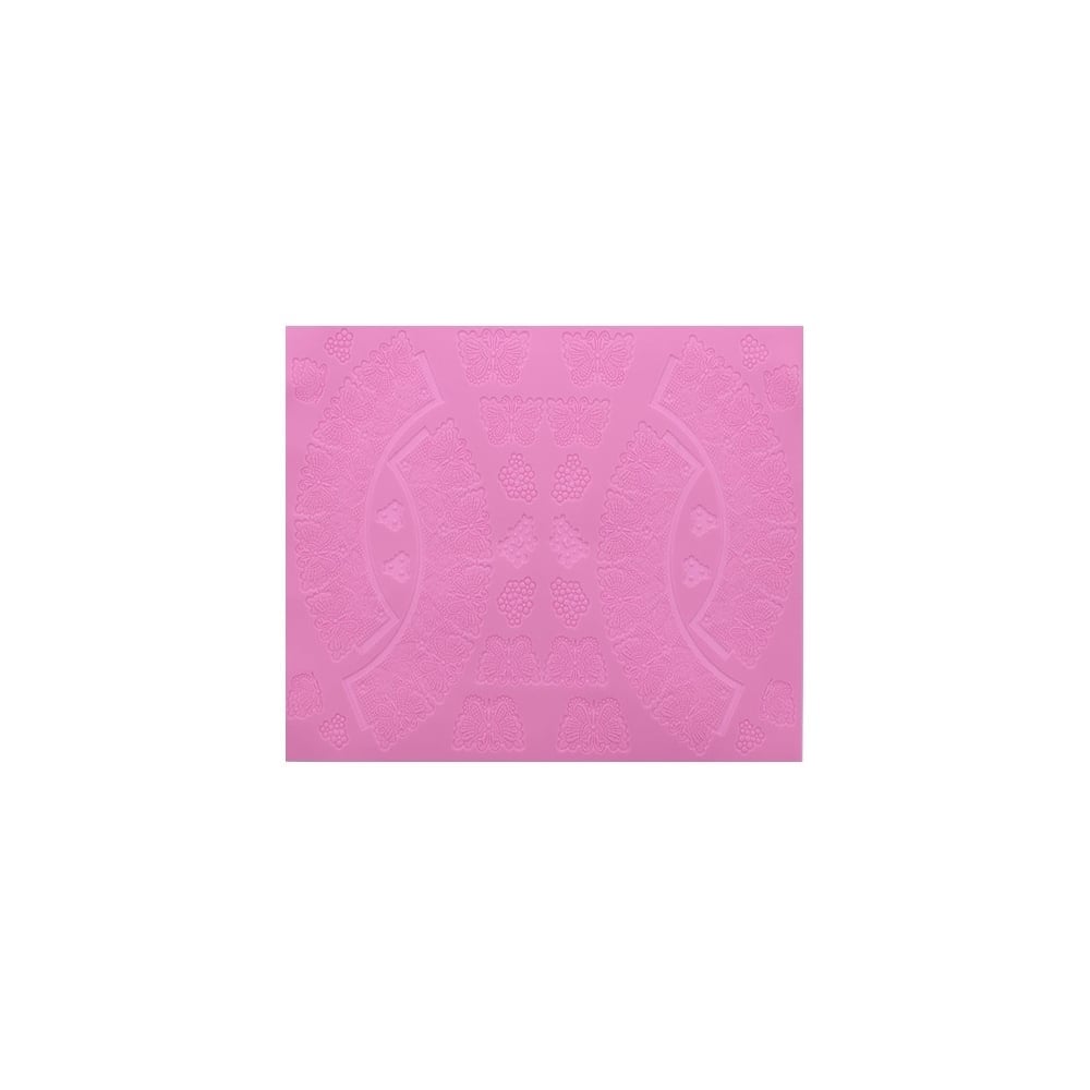 Butterflies - 3D Large Lace Cupcake Wrapper Mat
