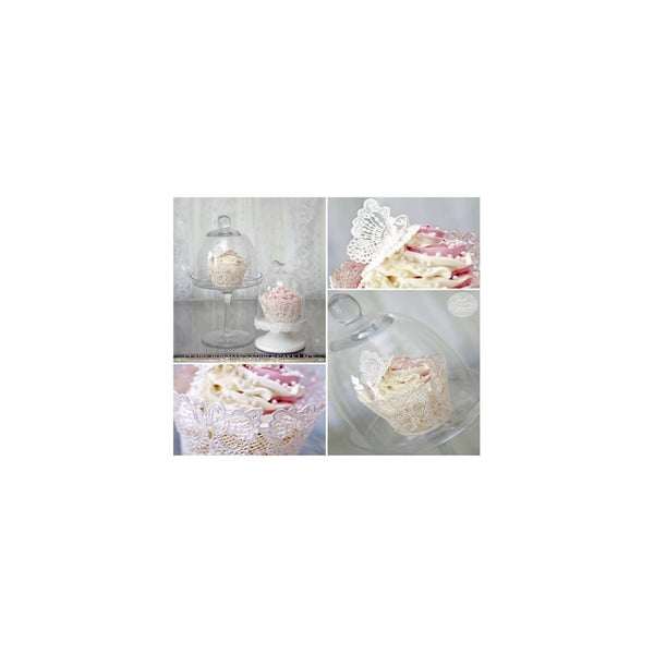 Butterflies - 3D Large Lace Cupcake Wrapper Mat