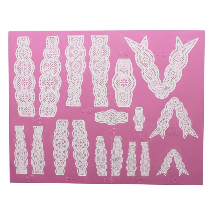 Vintage Bows - 3D Large Lace Strip Mat