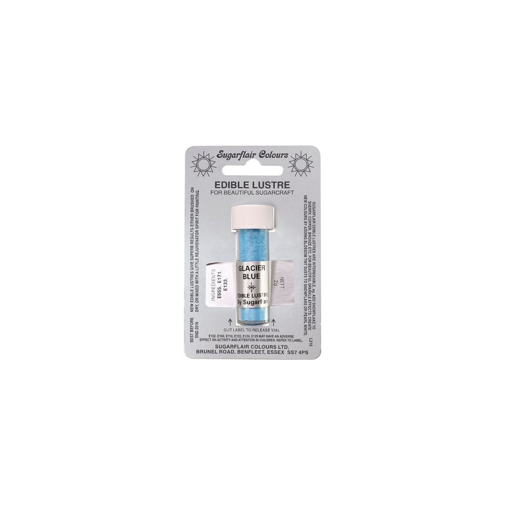 Glacier Blue - Edible Lustre Dusting Colour 2g - Sugarflair