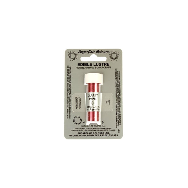 Claret Wine - Edible Lustre Dusting Colour 2g - Sugarflair