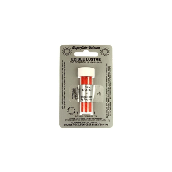 Red Sparkle - Edible Lustre Dusting Colour 2g - Sugarflair