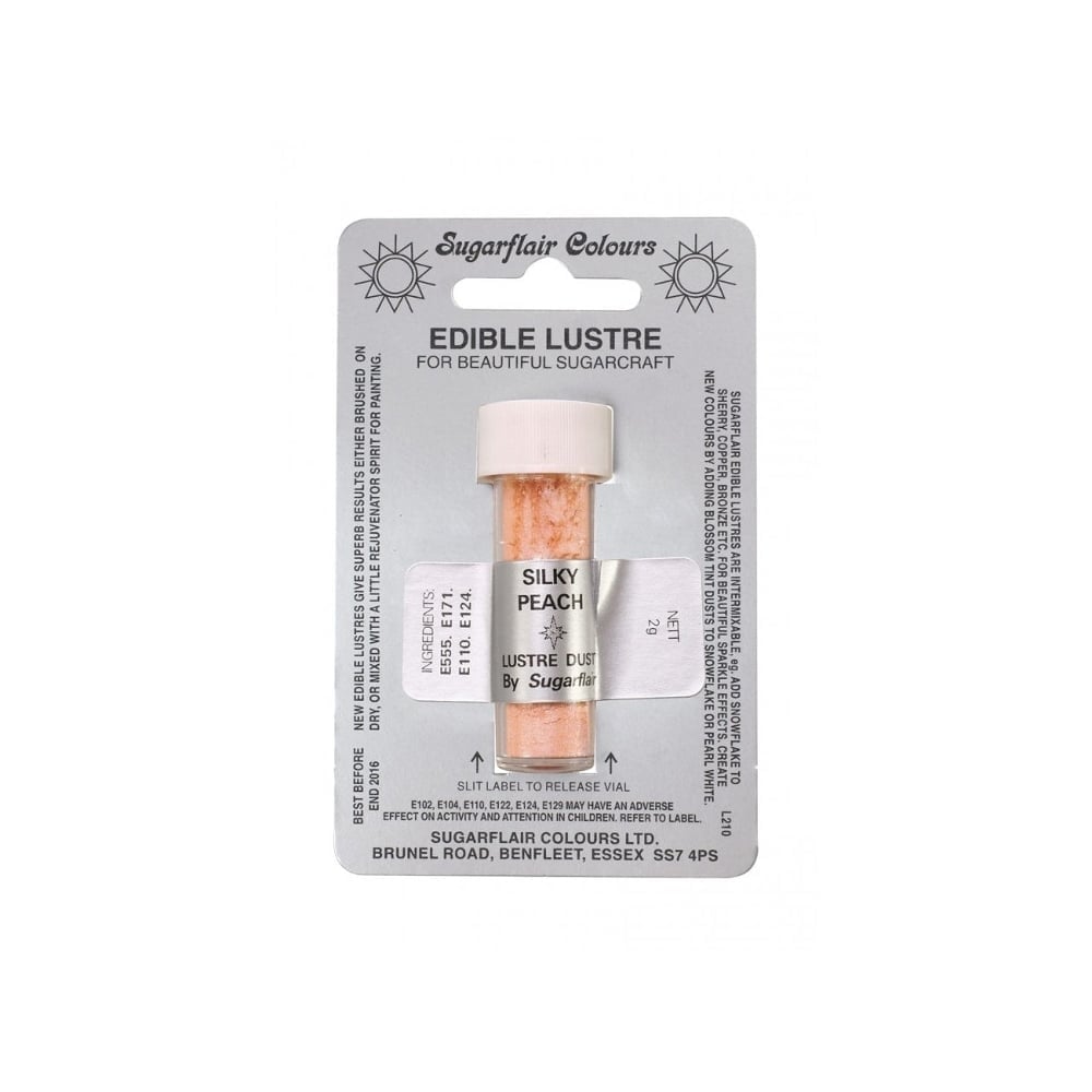 Silky Peach - Edible Lustre Dusting Colour 2g - Sugarflair