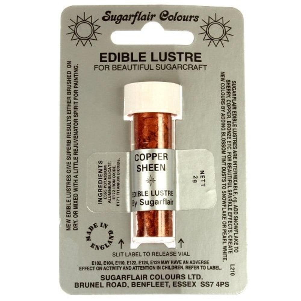 Copper Sheen - Edible Lustre Dusting Colour 2g - Sugarflair