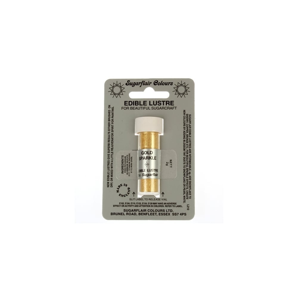 Gold Sparkle - Edible Lustre Dusting Colour 2g - Sugarflair