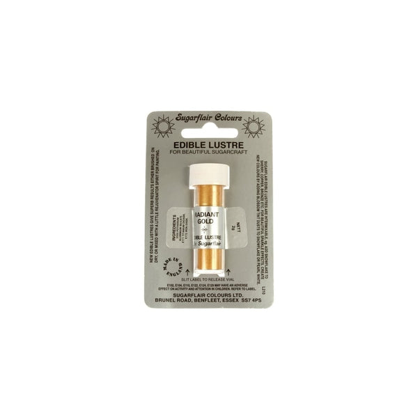 Radiant Gold - Edible Lustre Dusting Colour 2g - Sugarflair