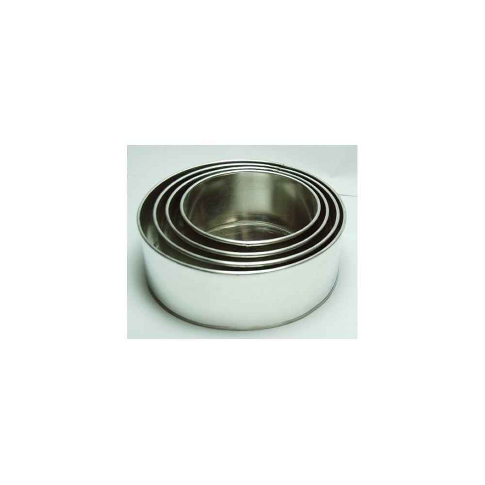 Set Of 4 Tier Round Baking Tins - 3 Inch Deep