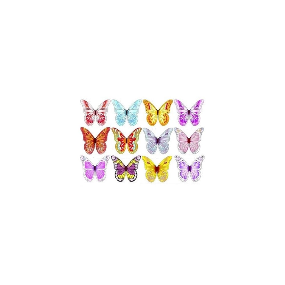 Mixed Edible Butterfly Toppers - Pack Of 12