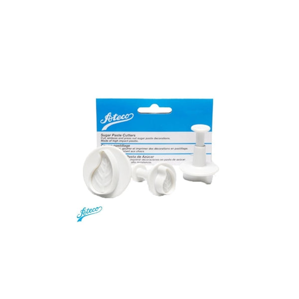 Curved Leaf Cutters x3 Ateco Mould