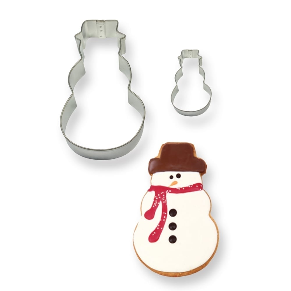 Snowman Cake And Cookie Cutter - Set Of 2