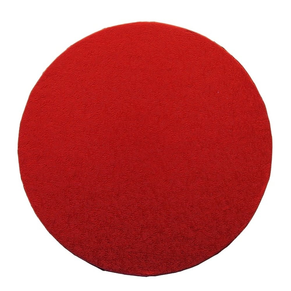 Red Round Drum Cake Board