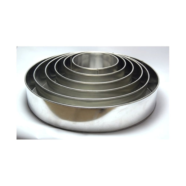 Set of 6 Tier Round Baking Tins - 3 Inches Deep