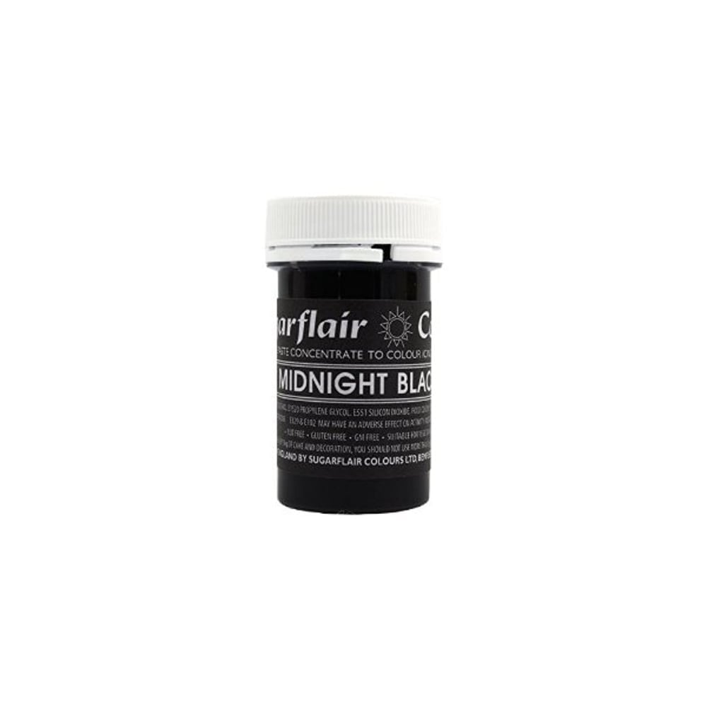 Midnight Black Pastel Paste Concentrate Colouring 25g By Sugarflair
