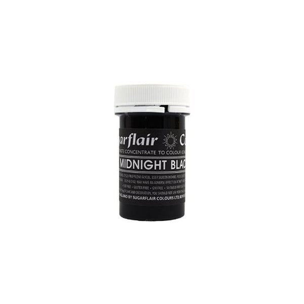 Midnight Black Pastel Paste Concentrate Colouring 25g By Sugarflair
