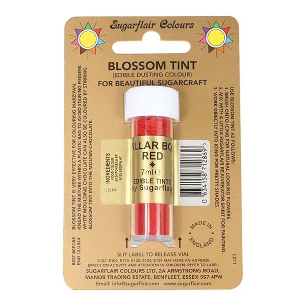 Pillar Box Red - Blossom Tint Dusting Colour 7ml - Sugarflair
