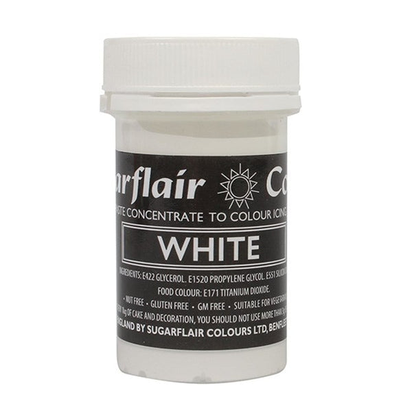 White Pastel Paste Concentrate Colouring 25G - Sugarflair