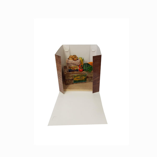 Box of 25 - Wood Effect Luxury Gloss Finish Extra Deep Cake Box With Window