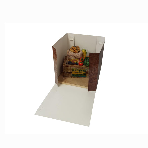 Box of 25 - Wood Effect Luxury Gloss Finish Extra Deep Cake Box With Window