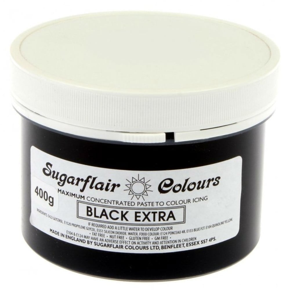Black - Extra Max Concentrate Colouring 400g - Sugarflair