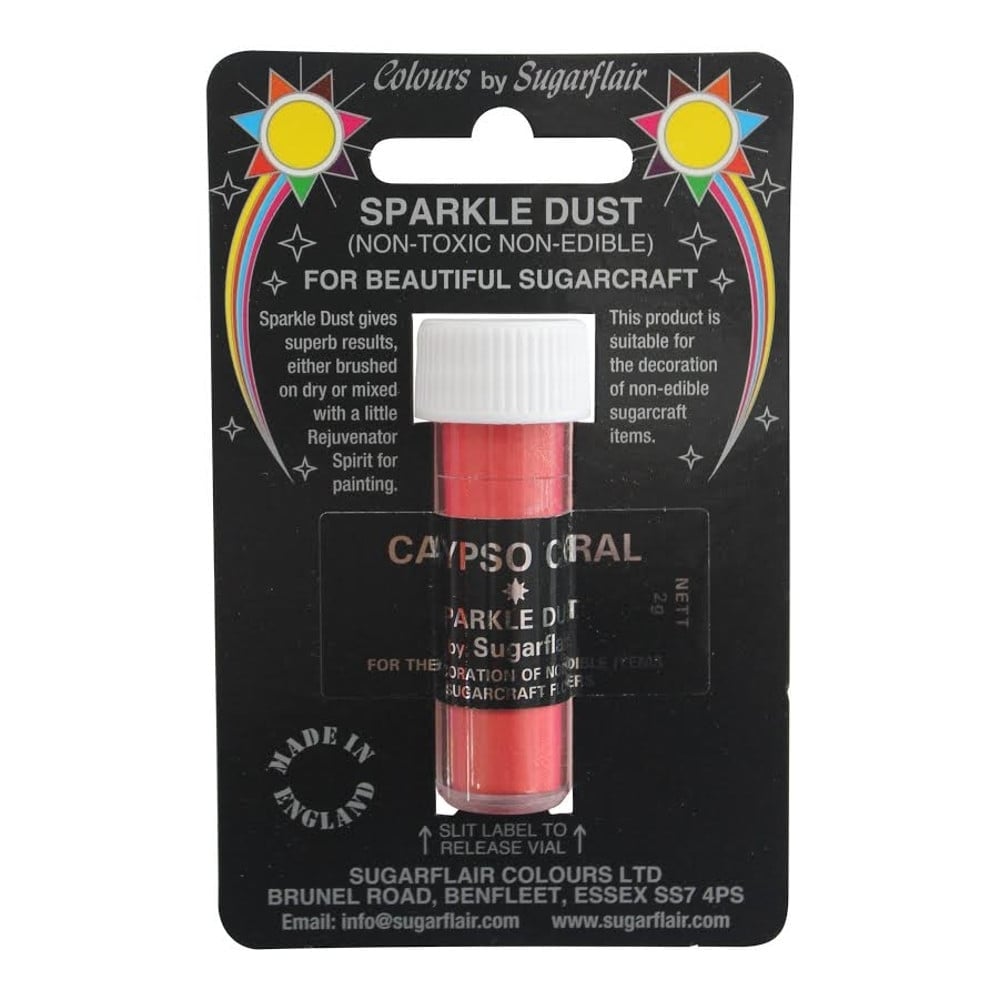 Calypso Coral Sparkle Dust 2g - Sugarflair