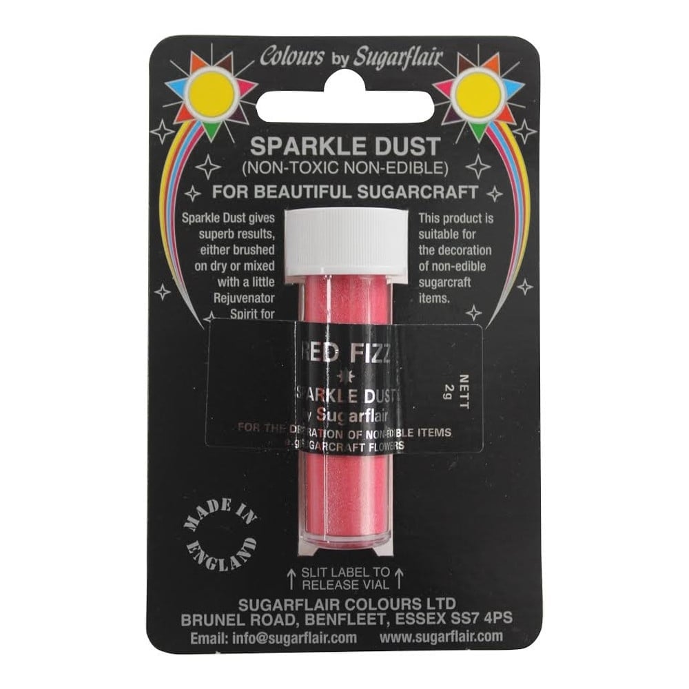 Red Fizz Sparkle Dust 2g - Sugarflair