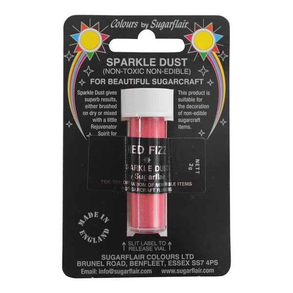 Red Fizz Sparkle Dust 2g - Sugarflair