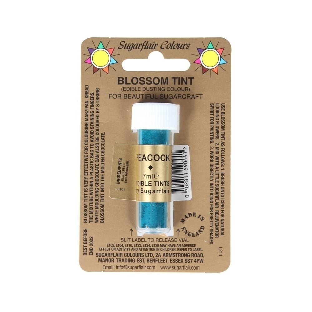 Peacock Blue - Blossom Tint Dusting Colour 7ml - Sugarflair