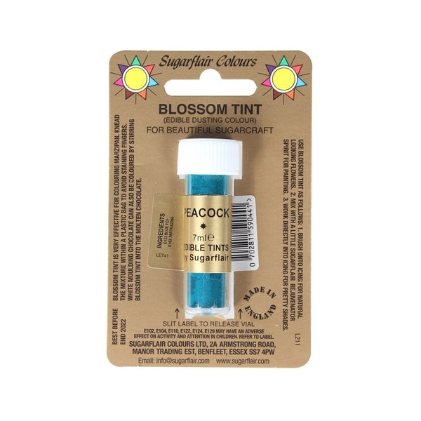 Peacock Blue - Blossom Tint Dusting Colour 7ml - Sugarflair