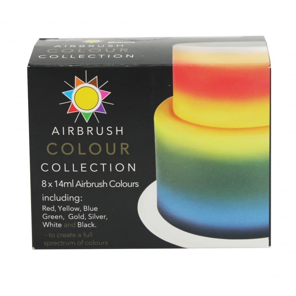 Mixed 14ml Airbrush Colour Set Of 8 - Sugarflair