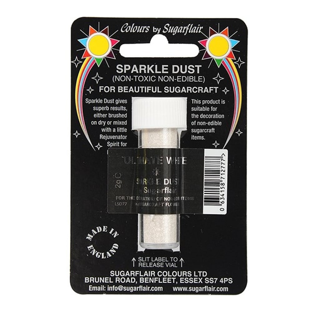 Ultimate White Sparkle Dust 2g - Sugarflair
