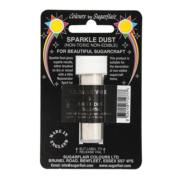 Ultimate White Sparkle Dust 2g - Sugarflair