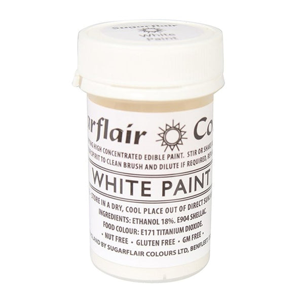 White Edible Matt Paint 20g - Sugarflair