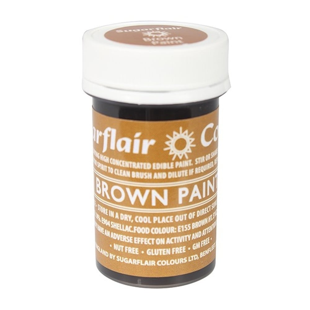Brown Edible Matt Paint 20g - Sugarflair