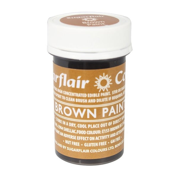 Brown Edible Matt Paint 20g - Sugarflair