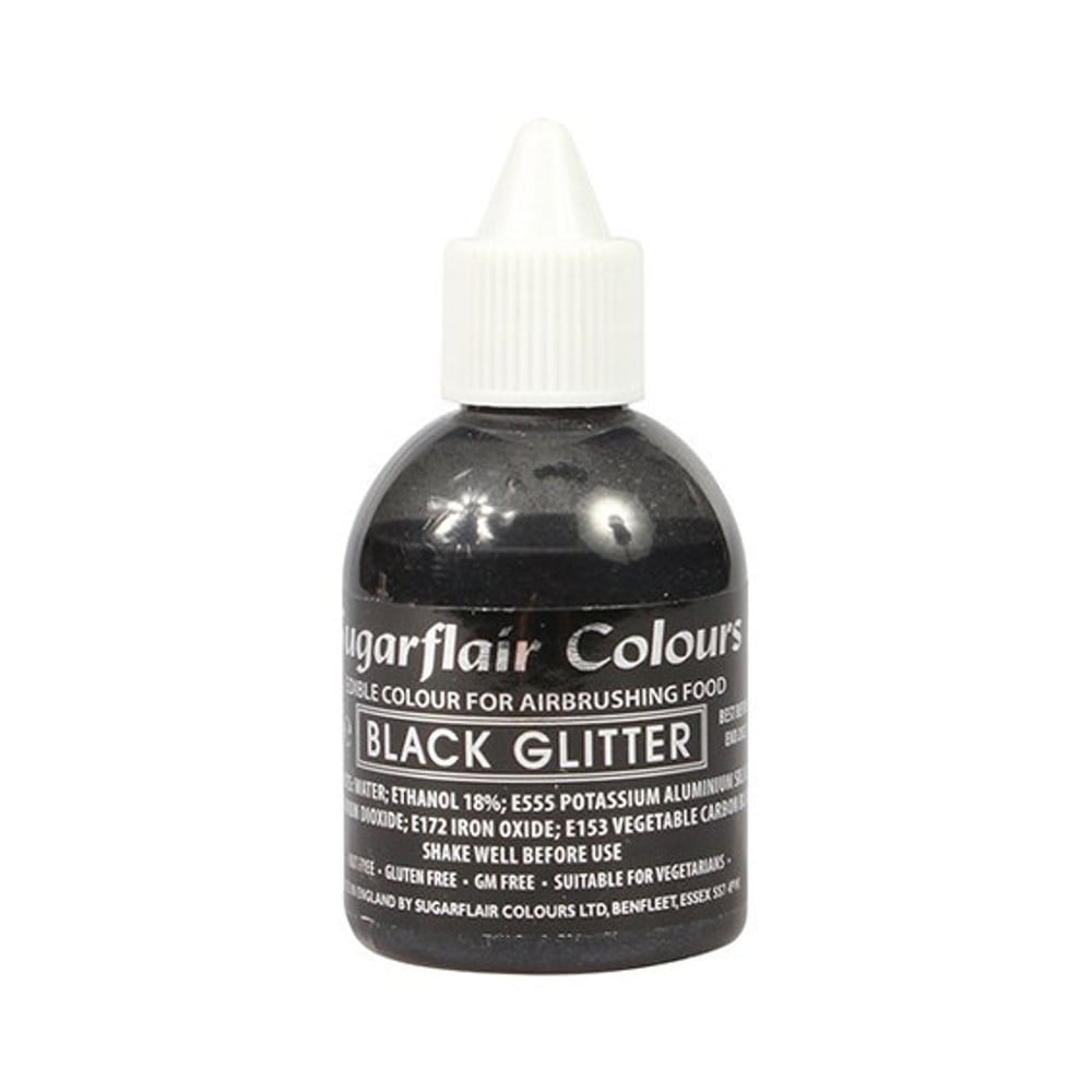 Black Glitter - Airbrush Colour 60ml - Sugarflair