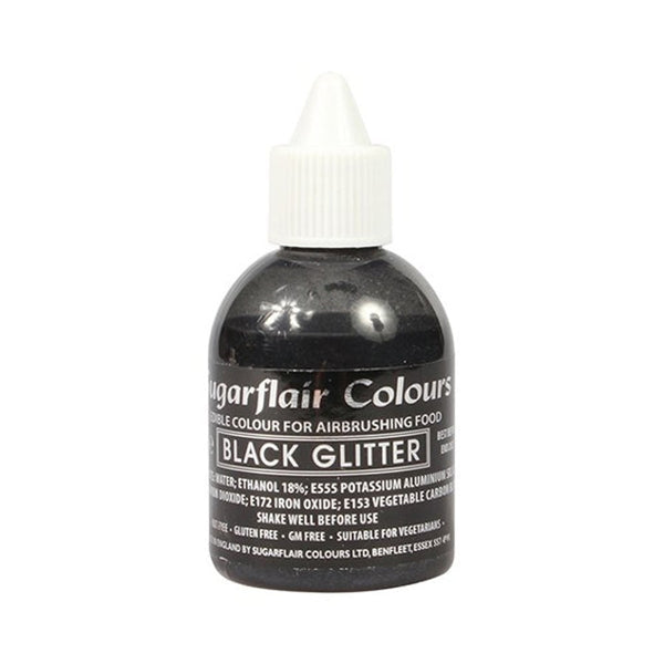 Black Glitter - Airbrush Colour 60ml - Sugarflair