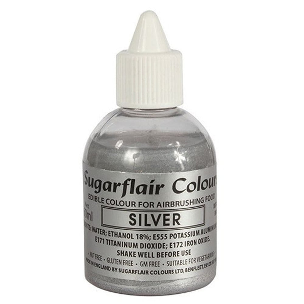 Silver - Airbrush Colour 60ml - Sugarflair