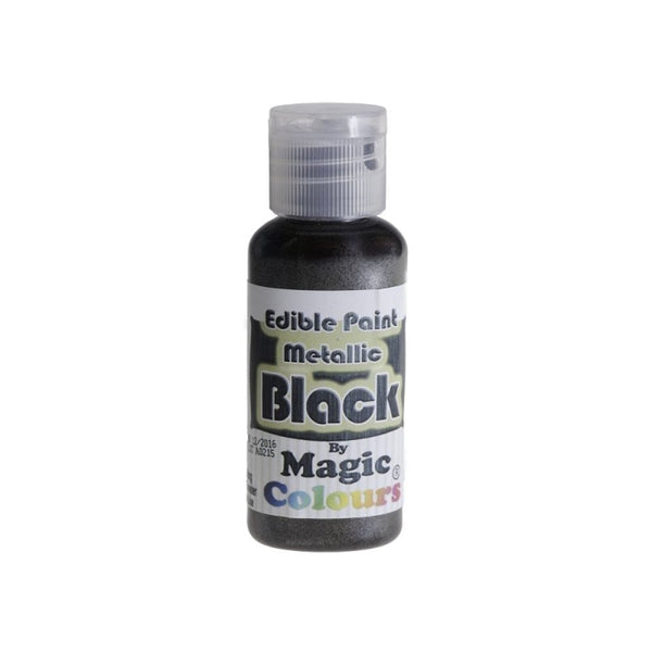 Metallic Edible Paint 32g - Choose A Colour - Black