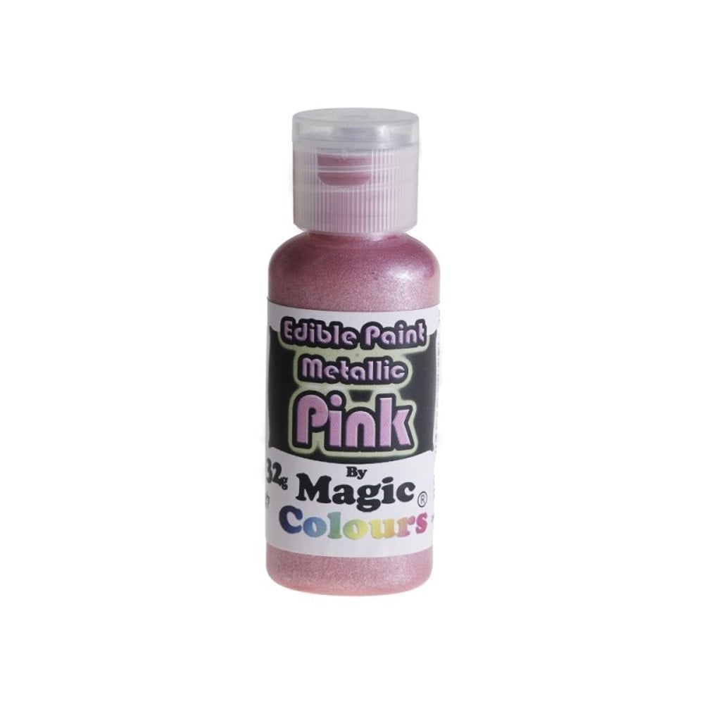 Metallic Edible Paint 32g - Choose A Colour - Pink
