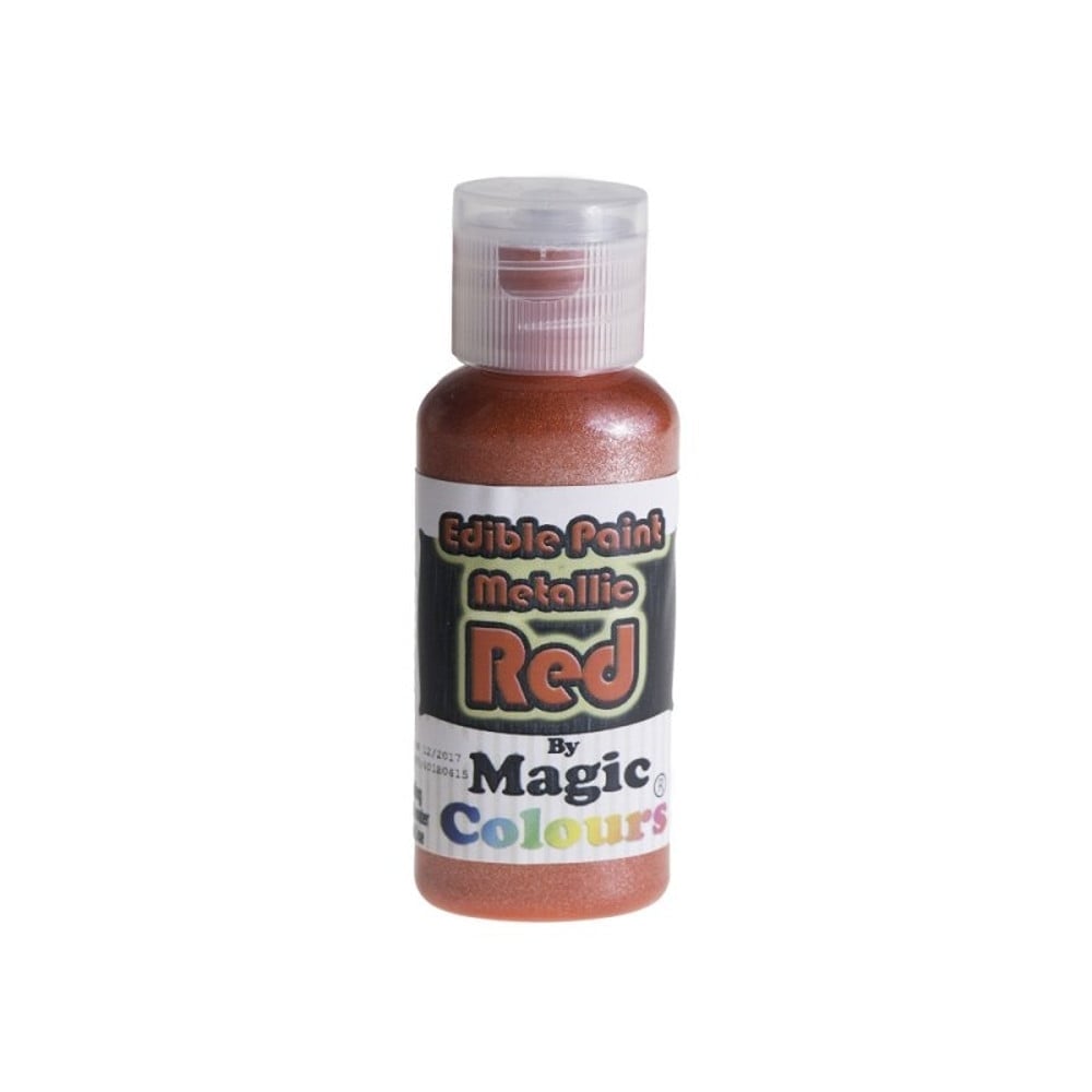 Metallic Edible Paint 32g - Choose A Colour - Red
