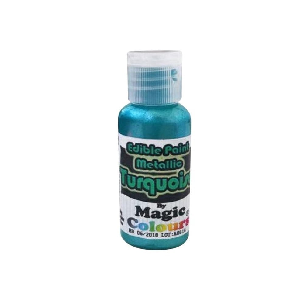 Metallic Edible Paint 32g - Choose A Colour - Turquoise