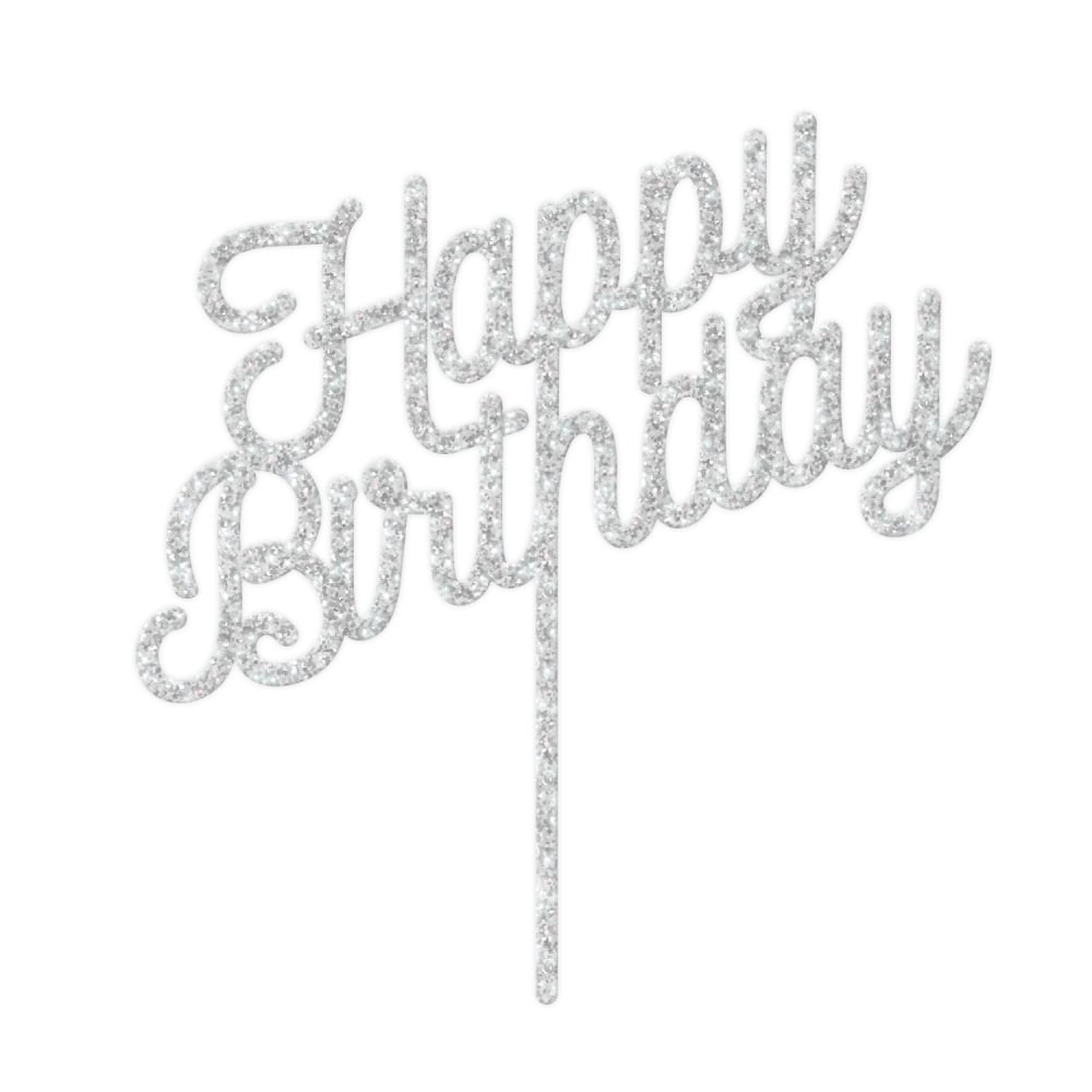 Happy Birthday Cake Topper - Choose A Finish