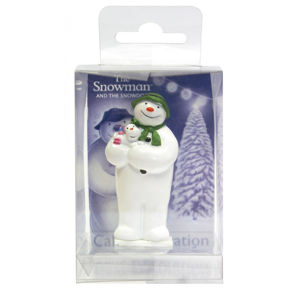 The Snowman Holding The Snowdog Resin Topper
